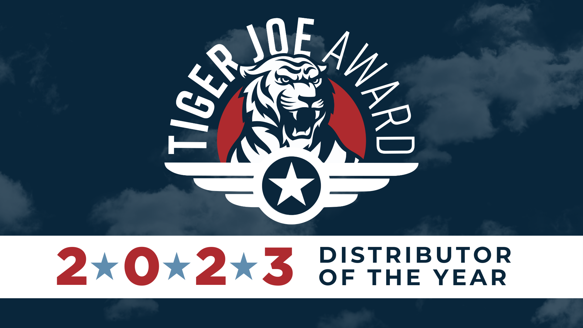Tiger Joe Award logo with 2023 Distributor of the Year text