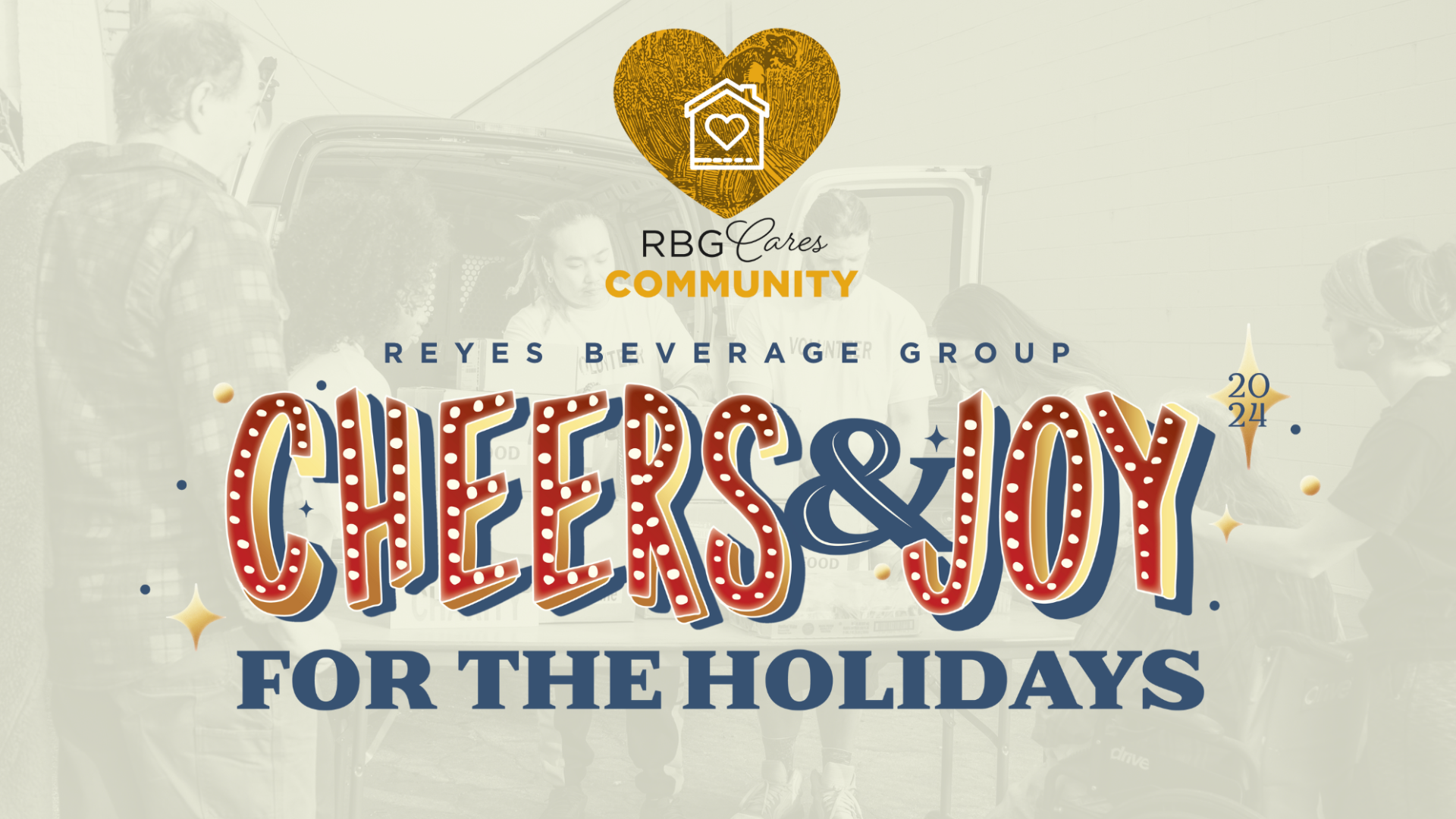 cheers and joy logo over a community image